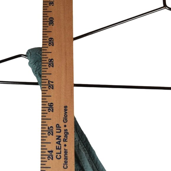 Zara Large Eyelet Lace Romper Women’s L Sage Green Cotton Blend Tie Waist Boho - Picture 9 of 9